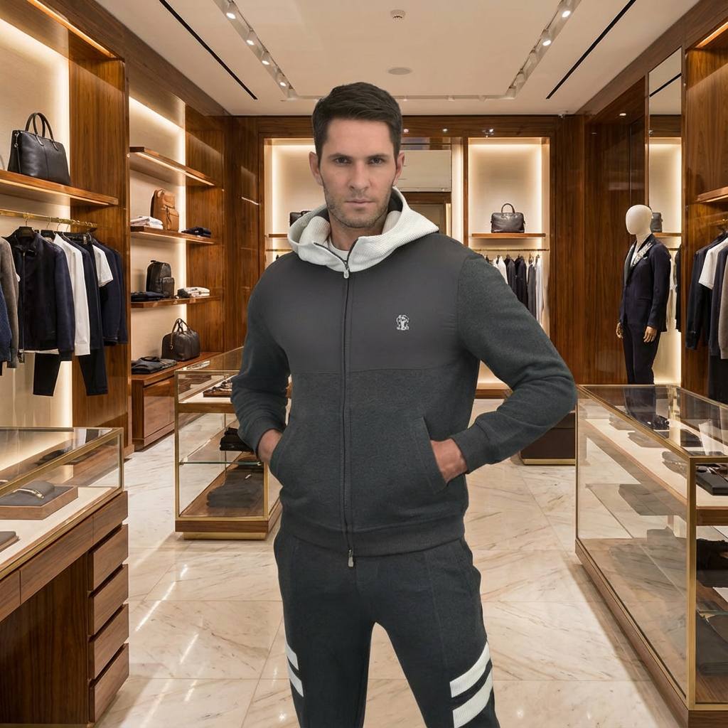 BRUNELLO CUCINELLI Мужской костюм Travelwear BRUNELLO CUCINELLI Мужской костюм Travelwear