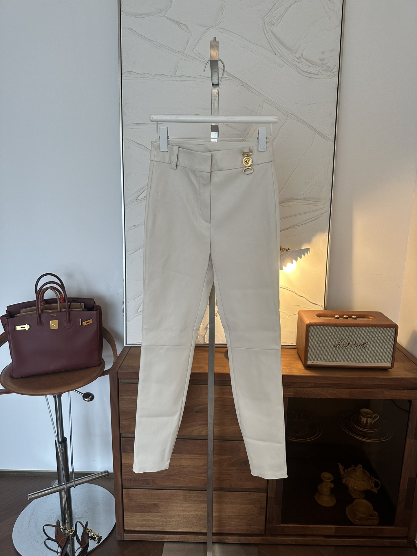 VERSACE Женские кожаные брюки VERSACE Женские кожаные брюки