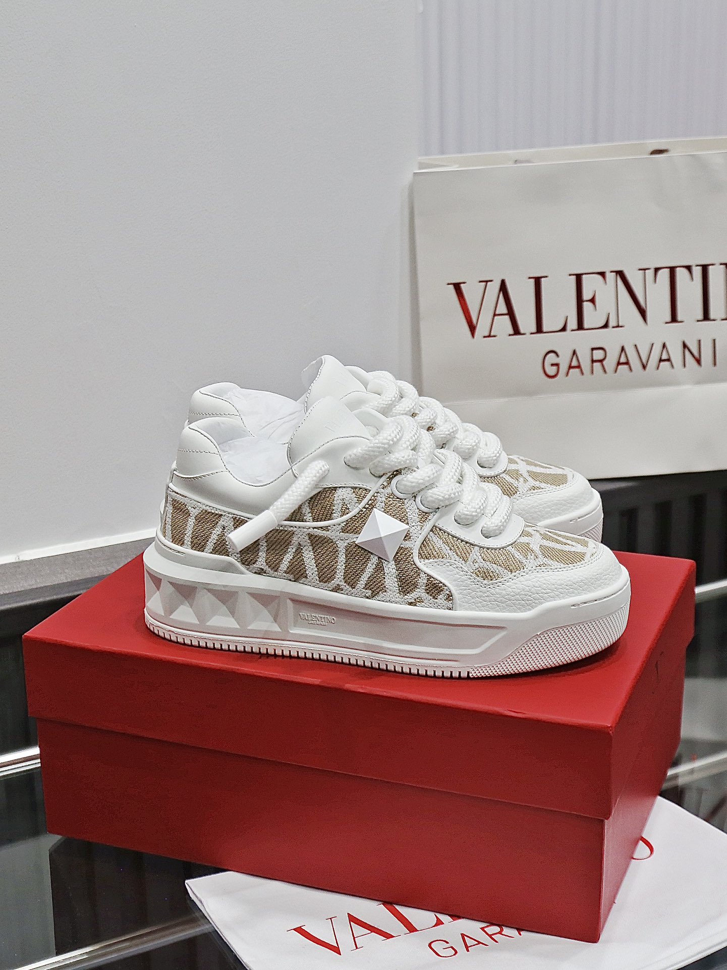 VALENTINO Кроссовки One Stud XL комбинированные