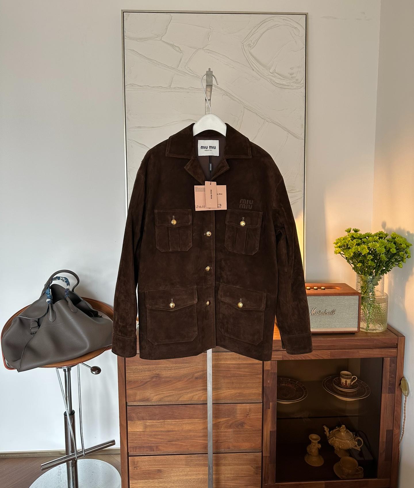 MIU MIU Женская куртка из замши