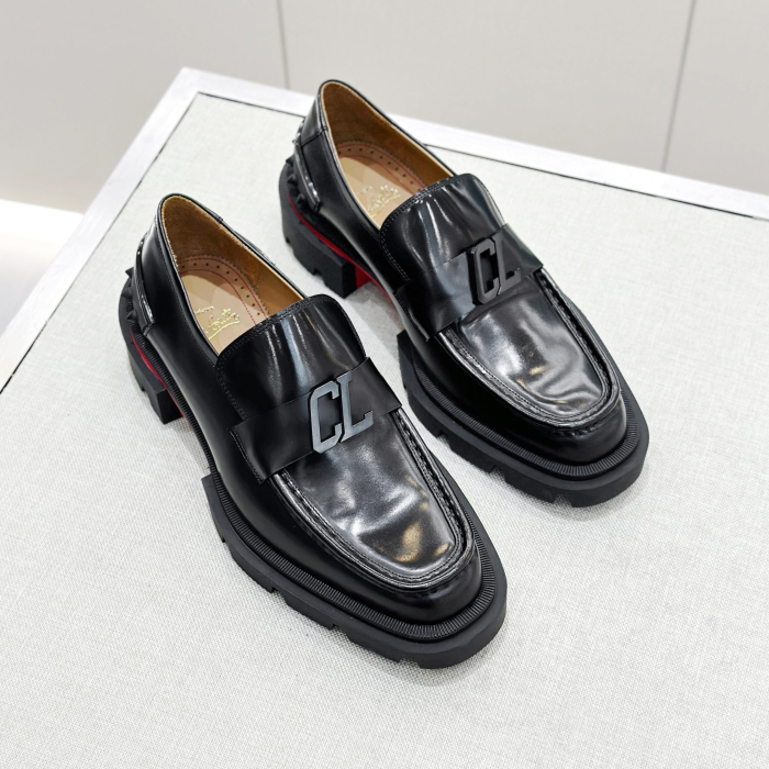 Christian Louboutin Мужские лоферы коровья кожа