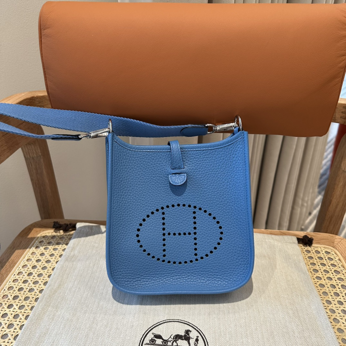  Hermes Женская сумка Evelyne 16 см 2T/Blue Paradis Clemence