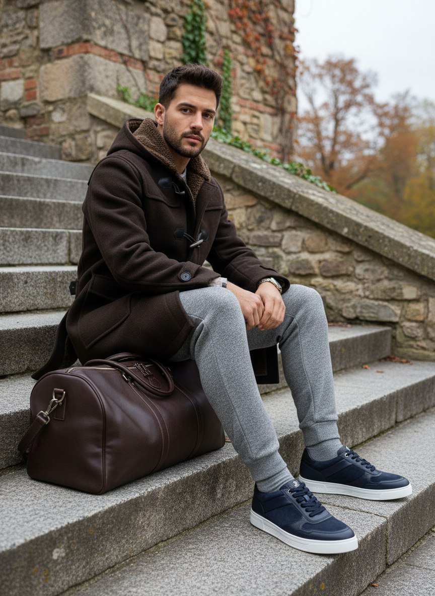 STEFANO RICCI Мужские кроссовки с комбинированным верхом из гладкой кожи и бархатистой замши 