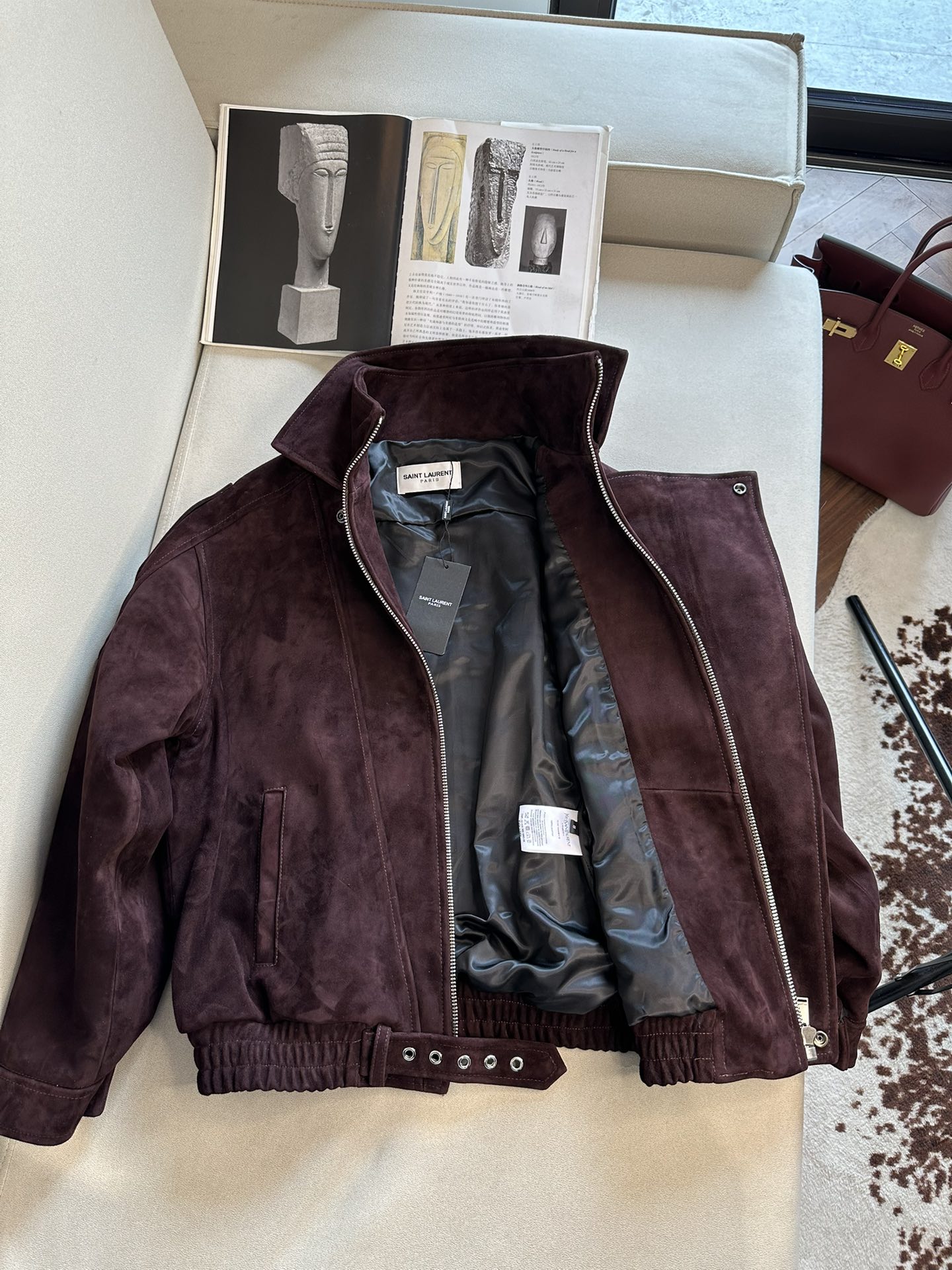SAINT LAURENT Женская куртка из замши SAINT LAURENT Женская куртка из замши