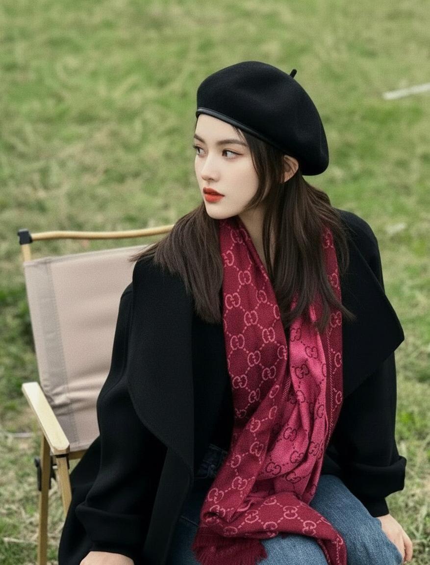 GUCCI Женский жаккардовый шарф 