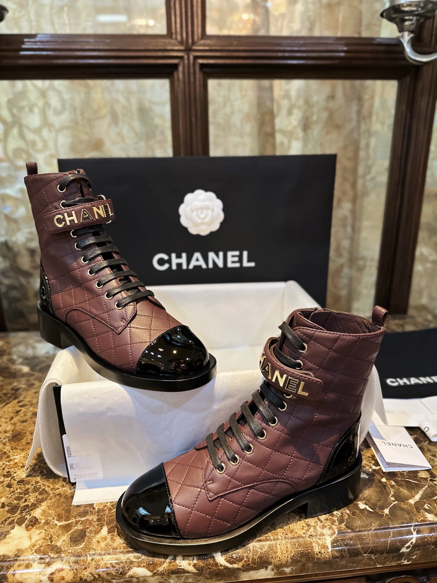 CHANEL Женские ботинки из овчины CHANEL Женские ботинки из овчины