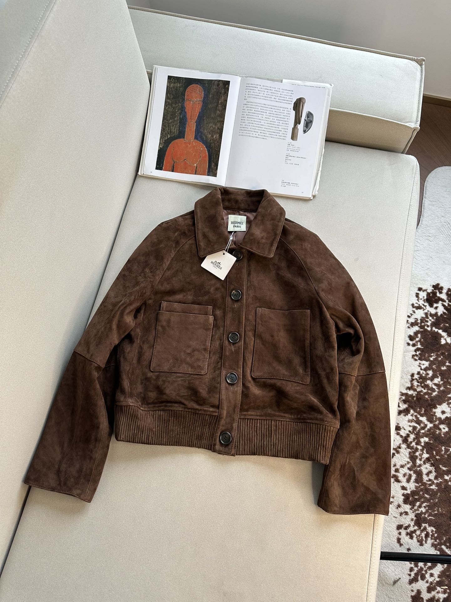 HERMES Женская куртка из замши HERMES Женская куртка из замши