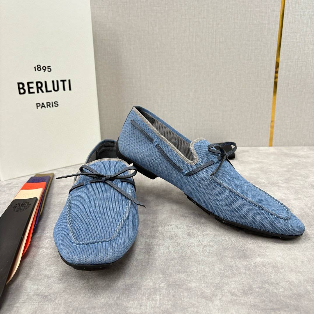 BERLUTI Мужские мокасины текстиль 