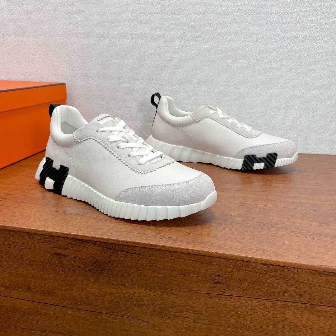 HERMES Мужские кроссовки из телячьей кожи HERMES Мужские кроссовки из телячьей кожи