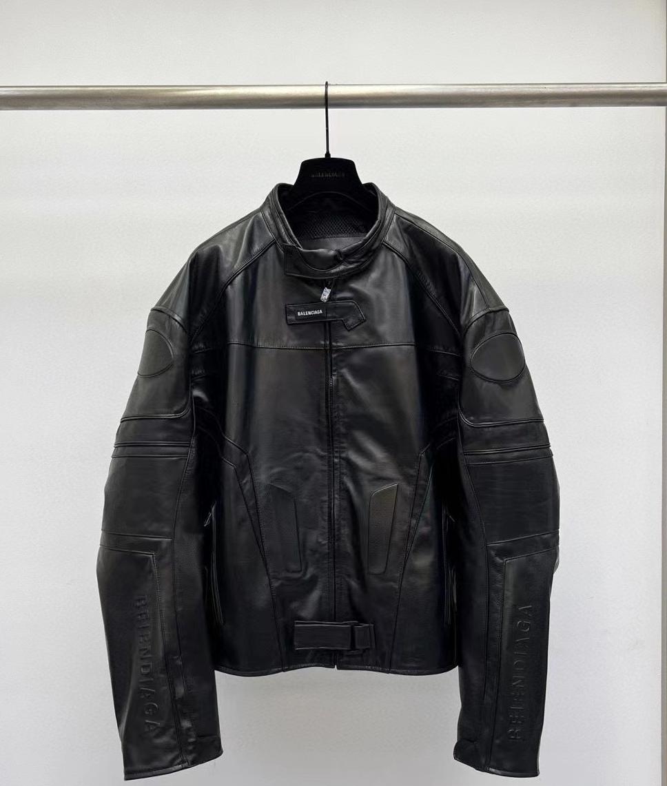 BALENCIAGA Мужская кожаная куртка BALENCIAGA Мужская кожаная куртка