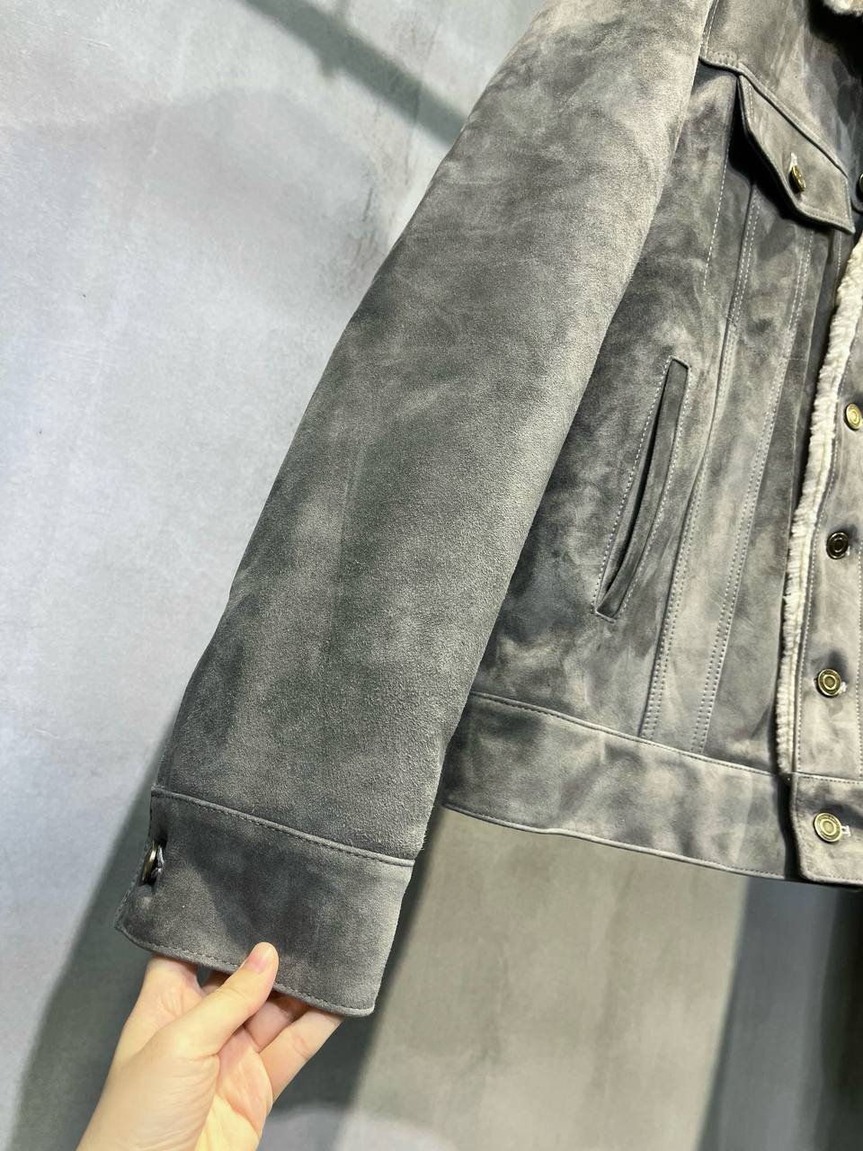 SAINT LAURENT Мужская кожаная куртка из овчины SAINT LAURENT Мужская кожаная куртка из овчины