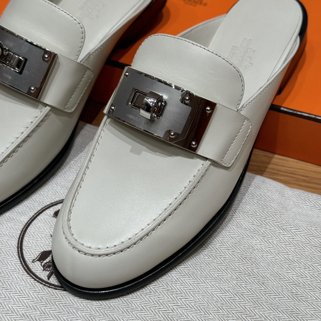 HERMES Женские мюли Lota телячья кожа HERMES Женские мюли Lota телячья кожа