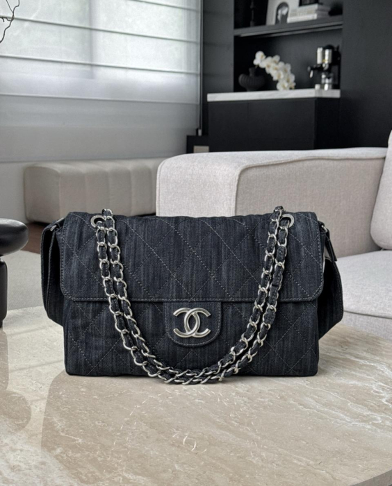 CHANEL Женская сумка 11.12 Small деним