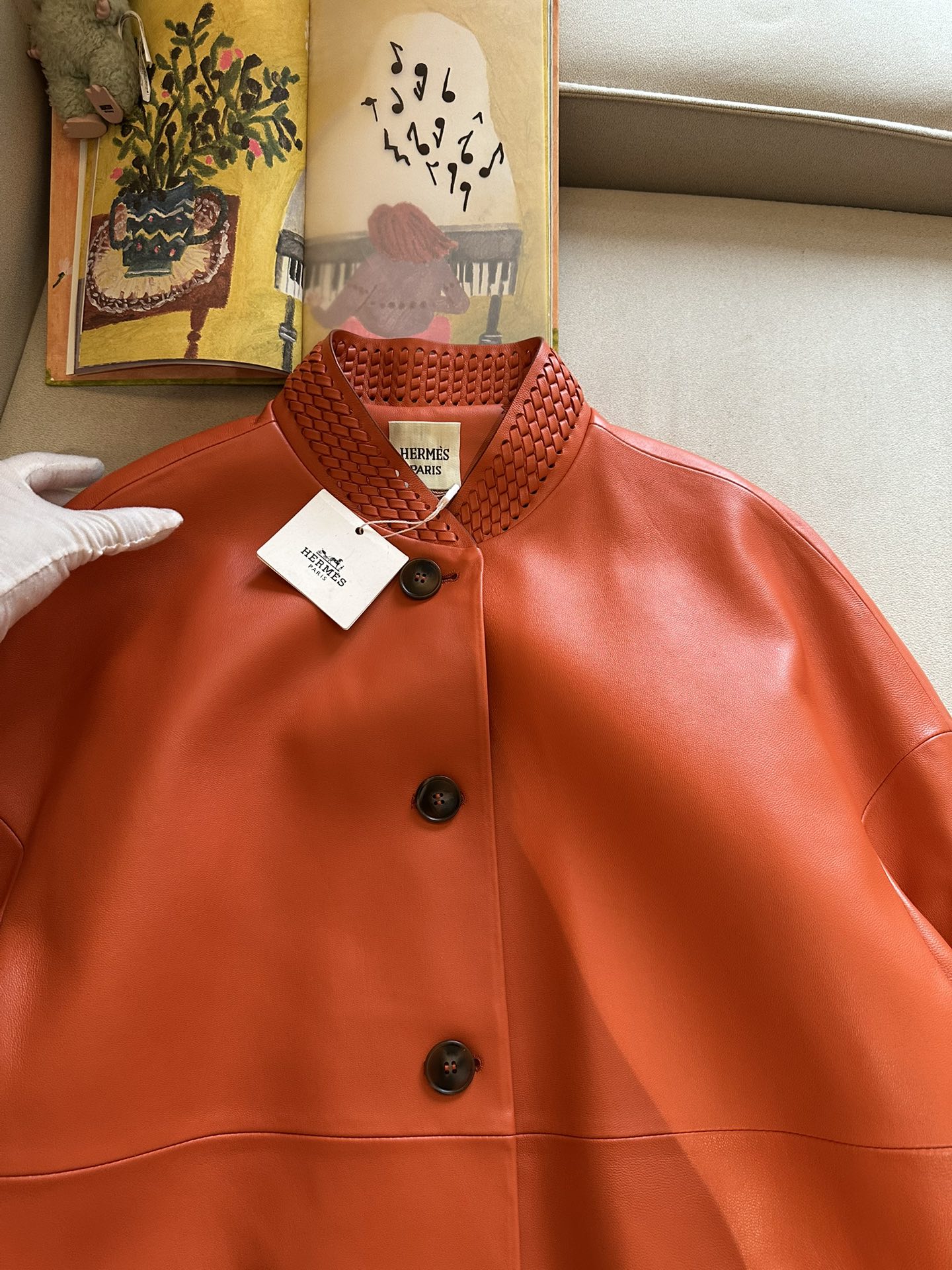 HERMES Женское кожаное пальто HERMES Женское кожаное пальто