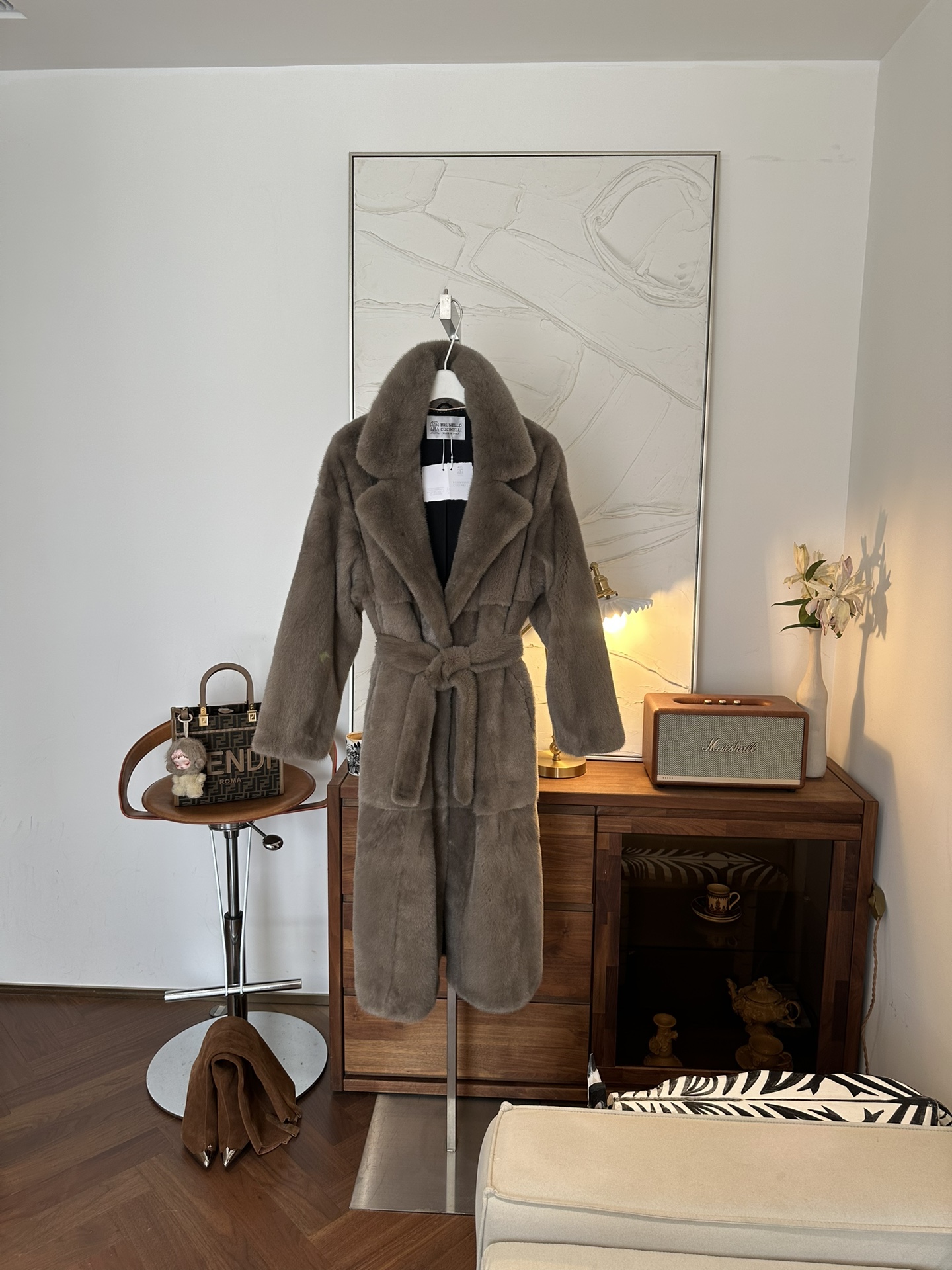 BRUNELLO CUCINELLI Женская шуба из норки BRUNELLO CUCINELLI Женская шуба из норки