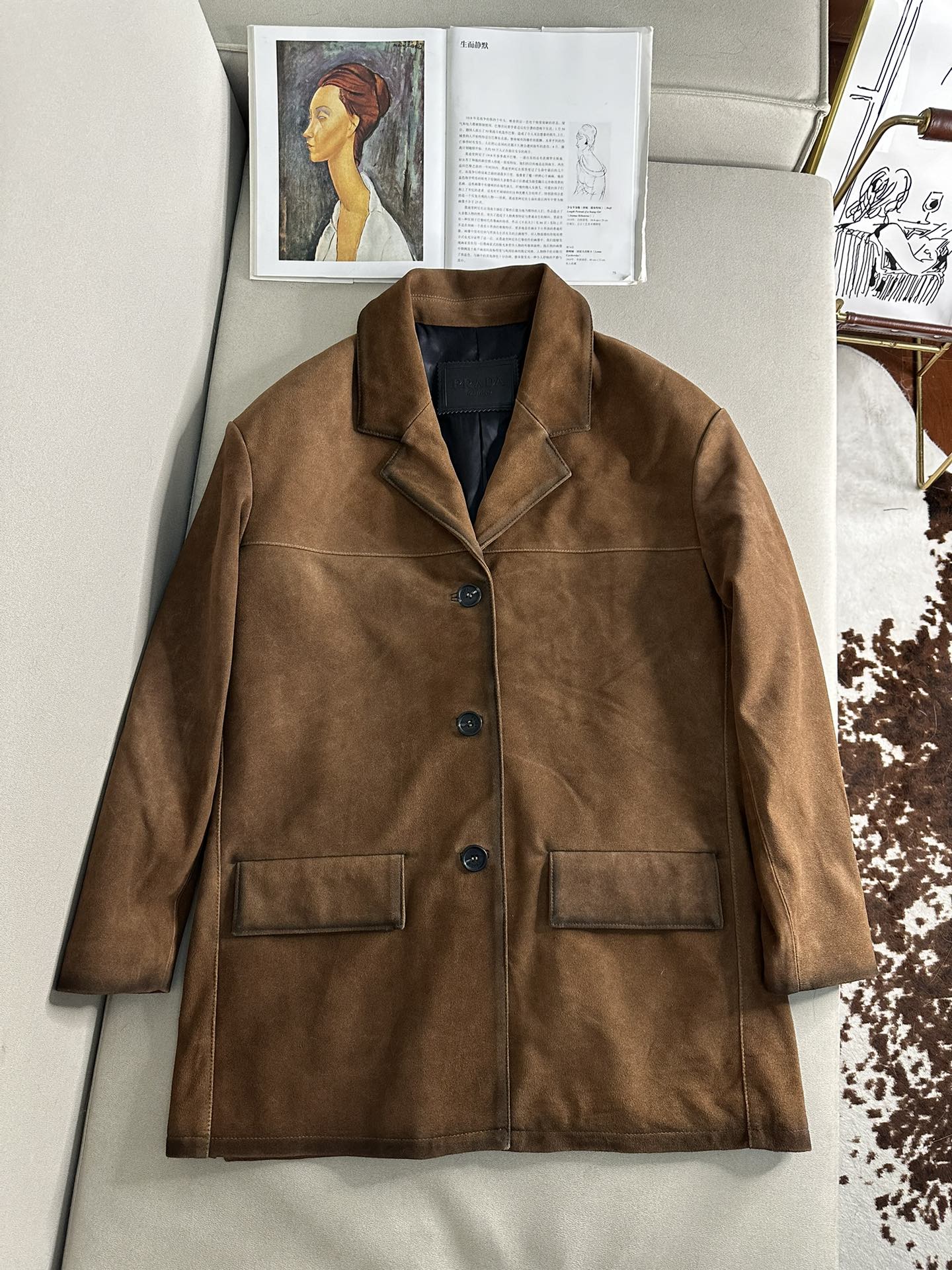 PRADA Женское пальто из замши PRADA Женское пальто из замши