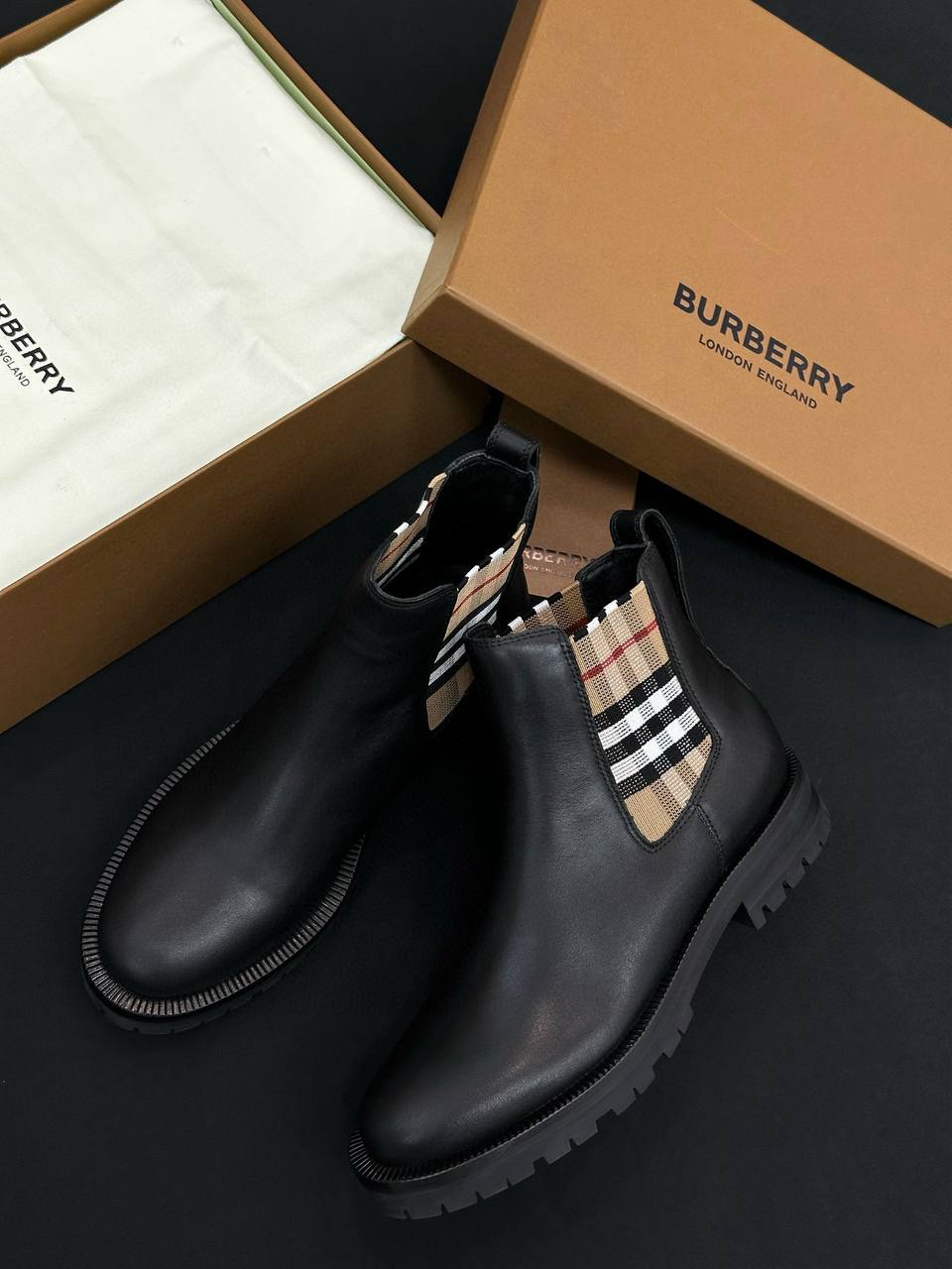 BURBERRY Женские сапоги из телячьей кожи BURBERRY Женские сапоги из телячьей кожи