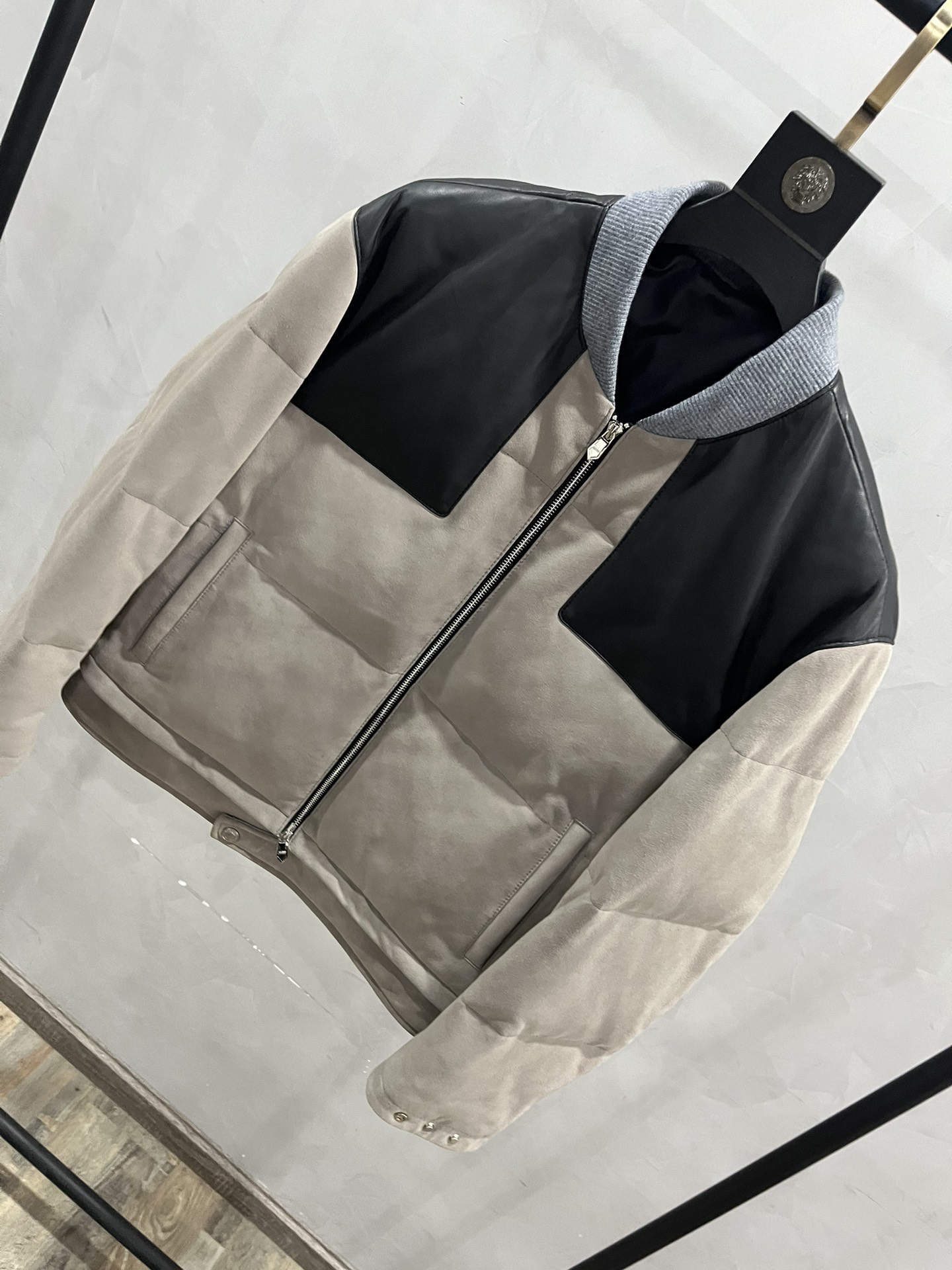 HERMES Мужская куртка из замши и кожи HERMES Мужская куртка из замши и кожи