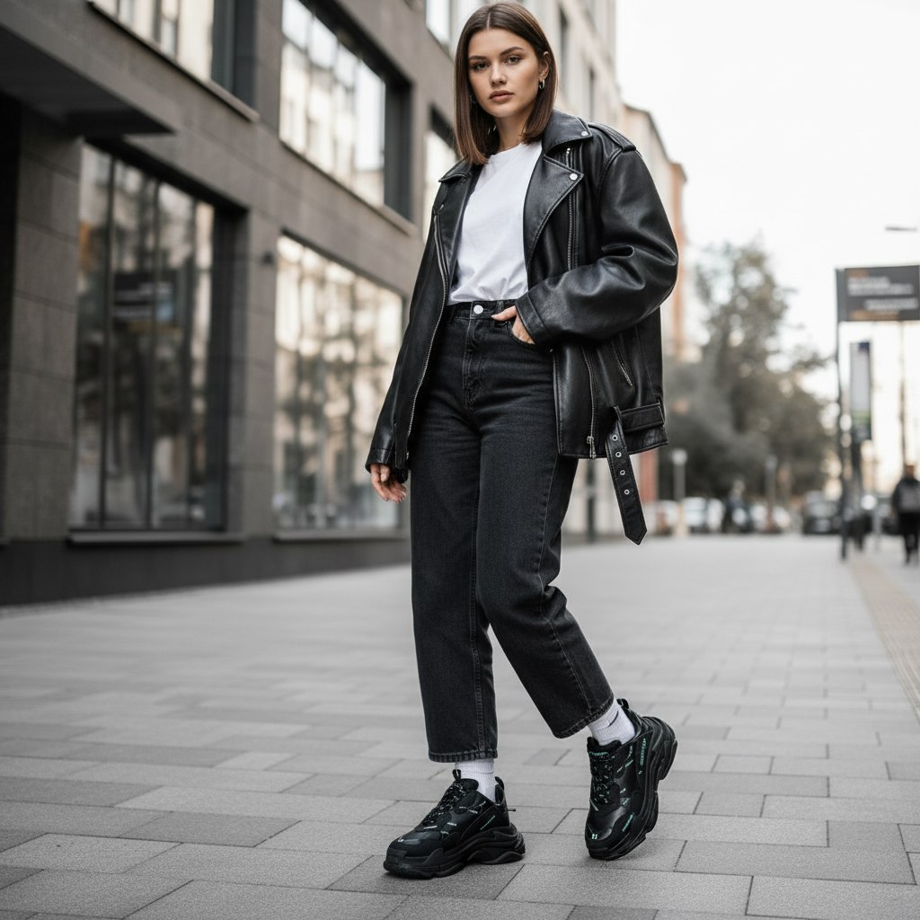 BALENCIAGA Женские кроссовки Triple S черные BALENCIAGA Женские кроссовки Triple S черные