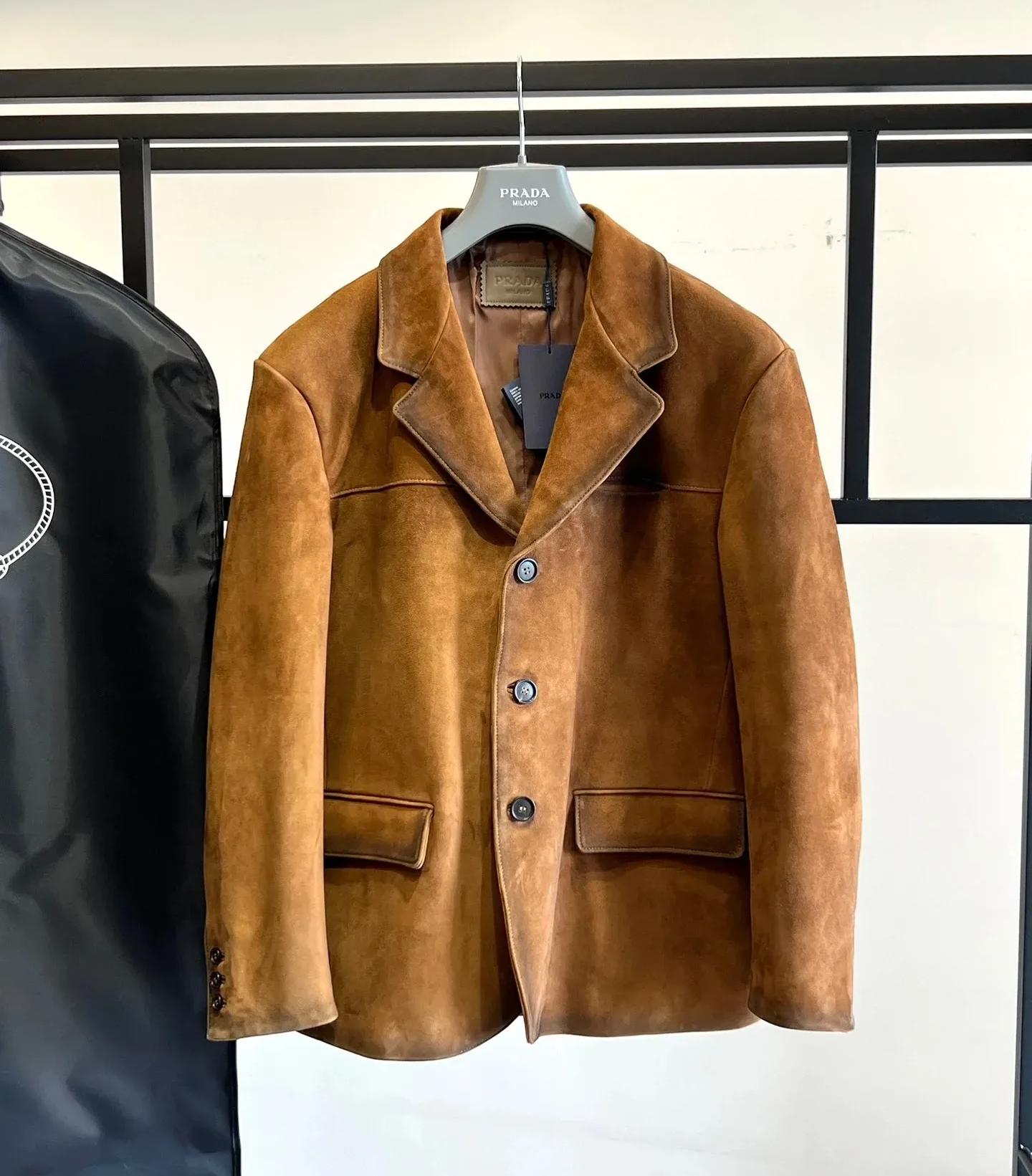 PRADA Мужской пиджак из замши PRADA Мужской пиджак из замши