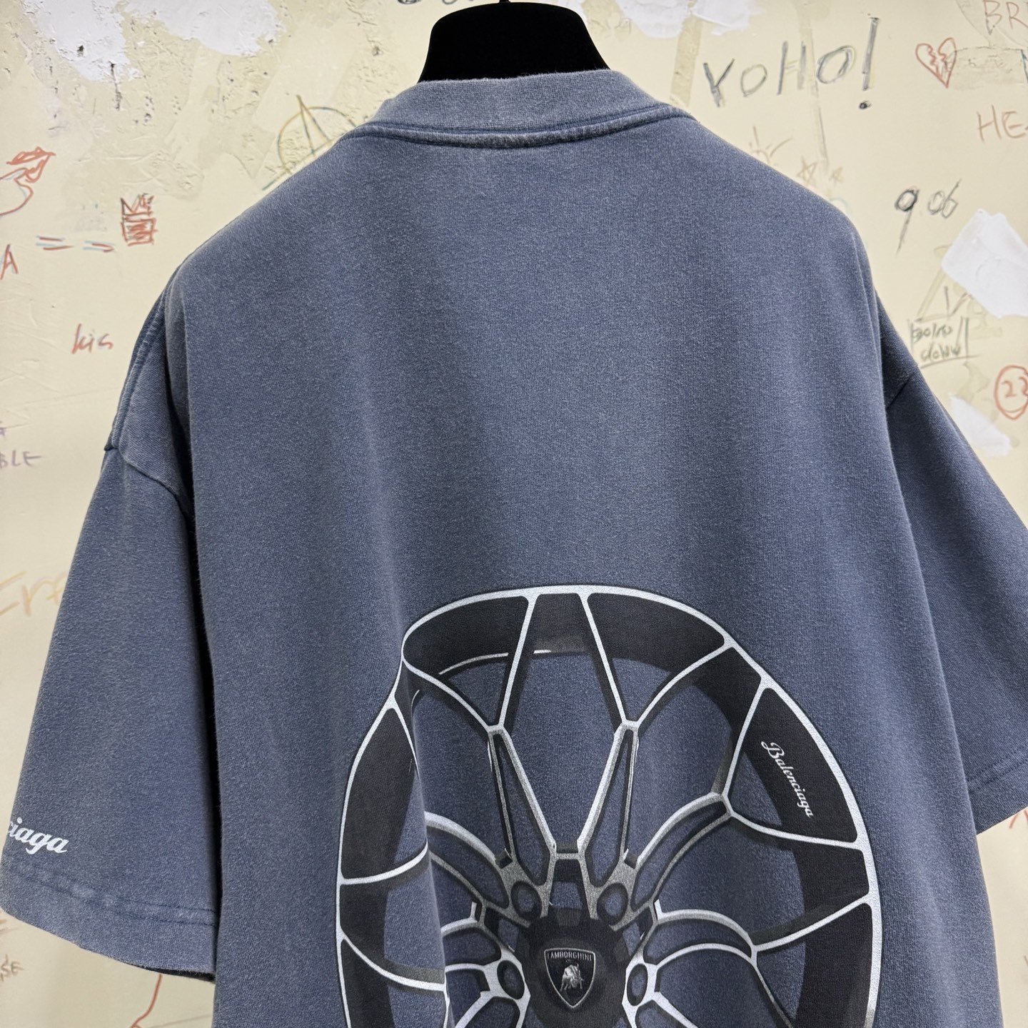 BALENCIAGA Мужская футболка коллаборация Balenciaga x Lamborghini