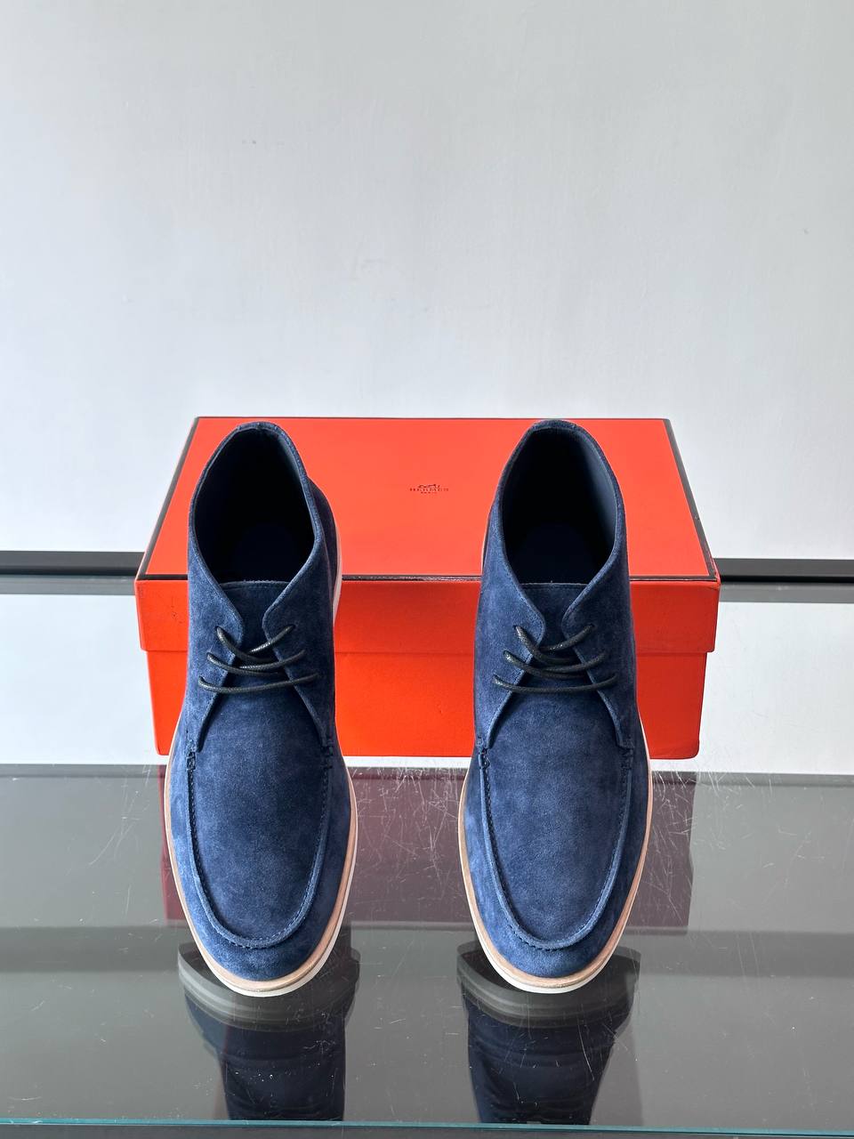 HERMES Мужские замшевые ботинки 