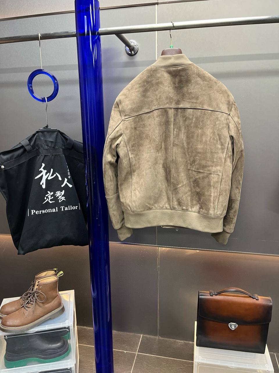 HERMES Мужская кожаная куртка из овчины HERMES Мужская кожаная куртка из овчины