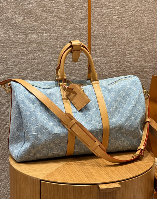 LOUIS VUITTON Мужская дорожная сумка деним 