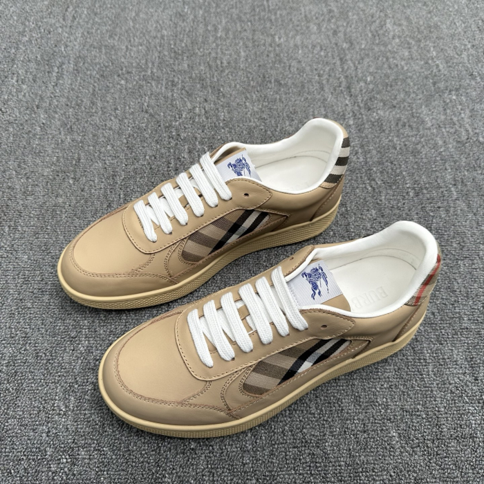 BURBERRY Мужские кроссовки телячья кожа