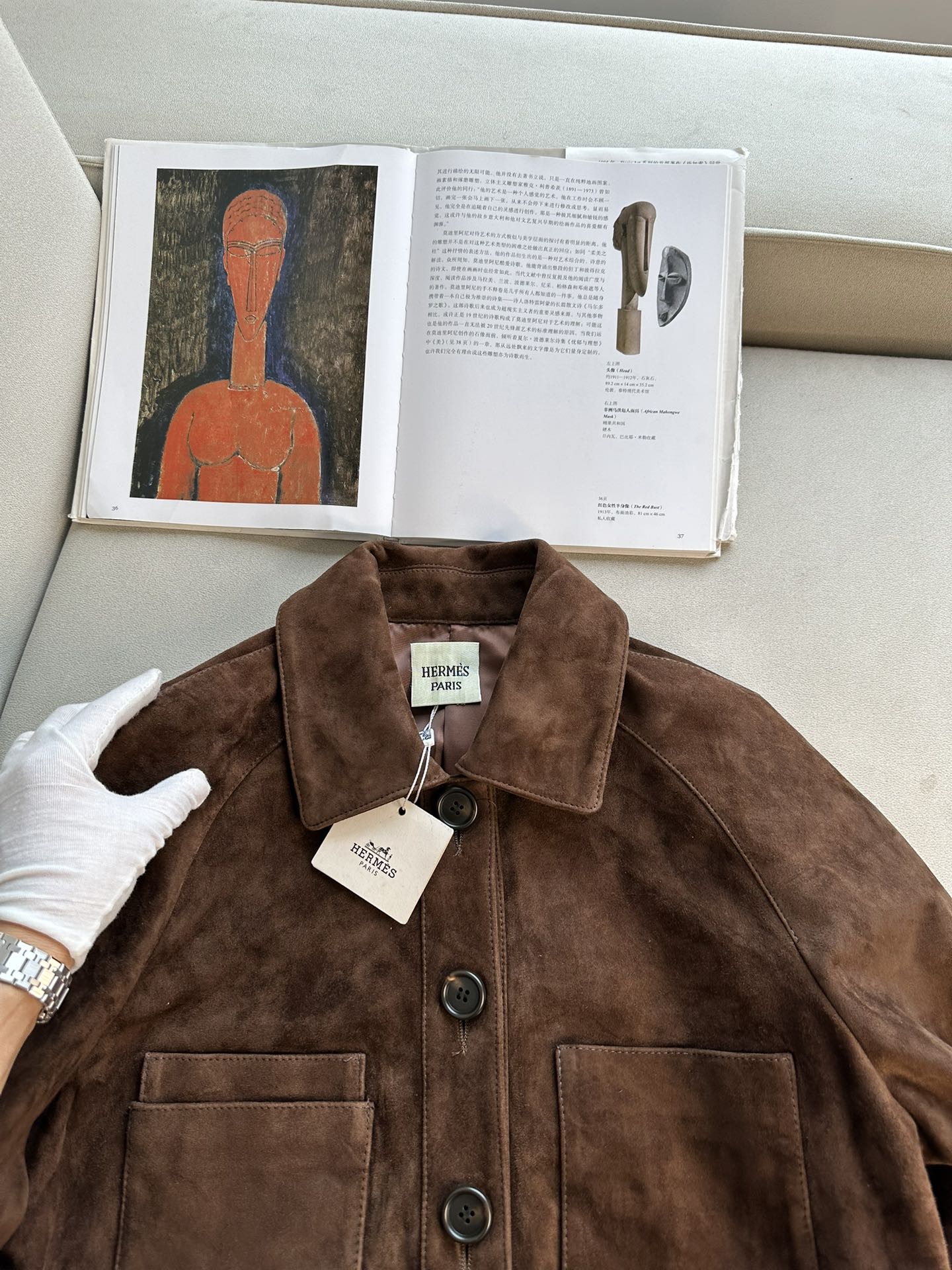 HERMES Женская куртка из замши HERMES Женская куртка из замши