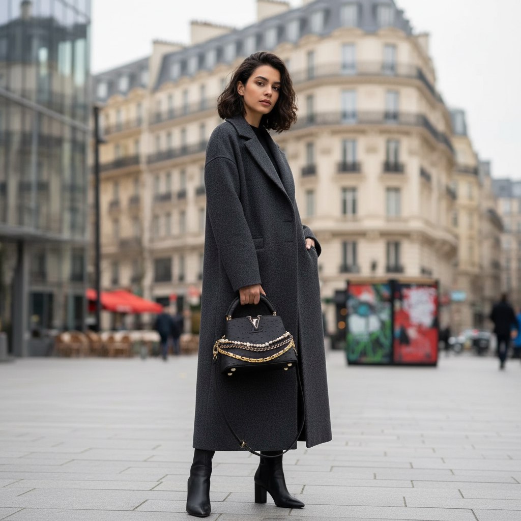 LOUIS VUITTON Женская сумка Capucines из кожи страуса LOUIS VUITTON Женская сумка Capucines из кожи страуса