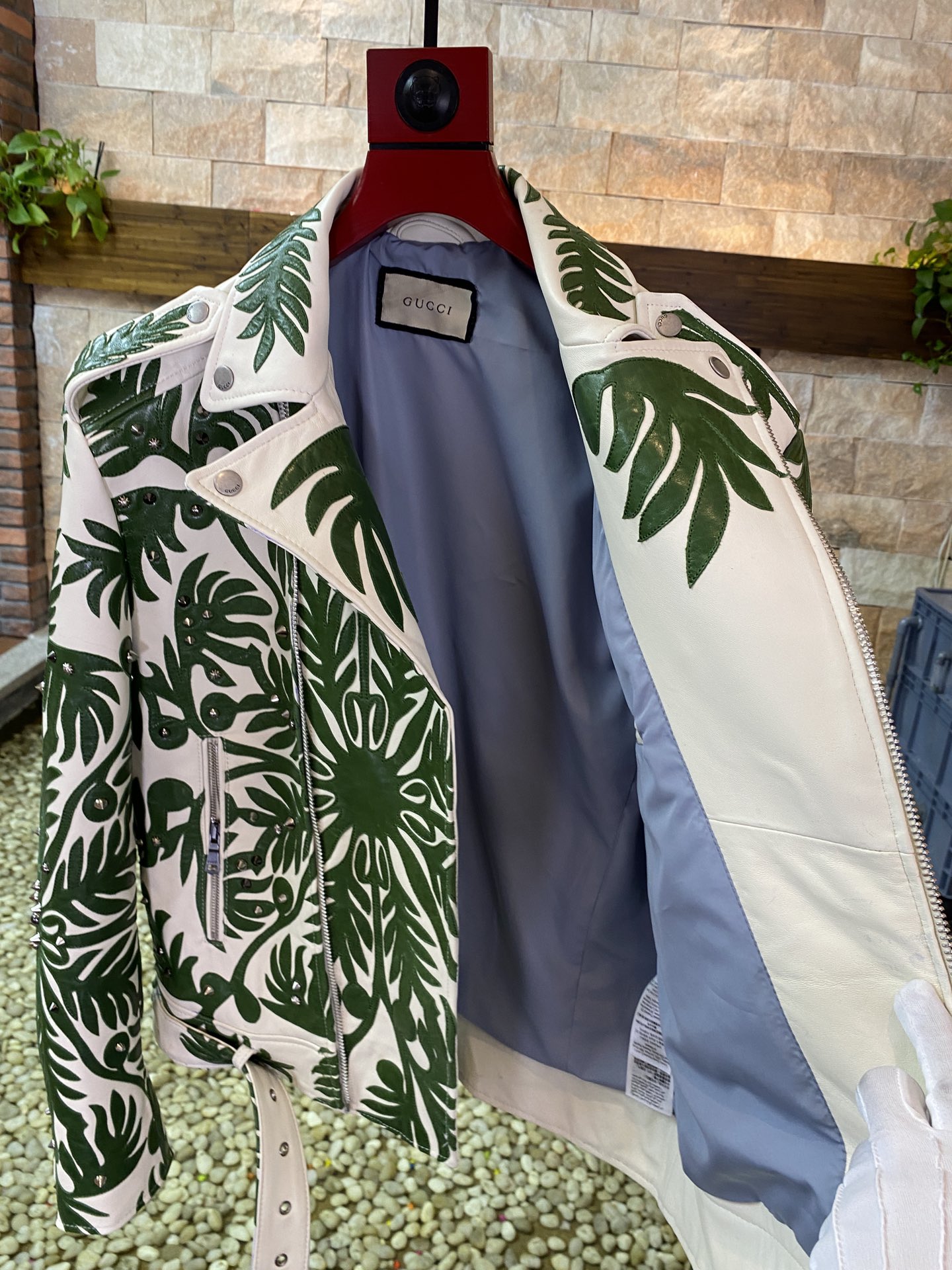 GUCCI Мужская кожаная куртка GUCCI Мужская кожаная куртка