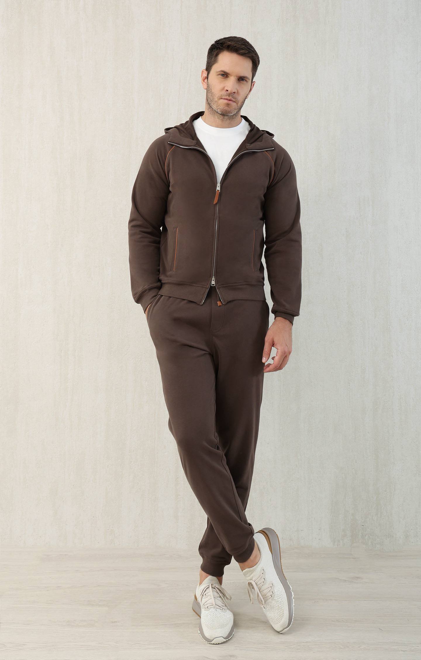 BRUNELLO CUCINELLI Мужской костюм с капюшоном 