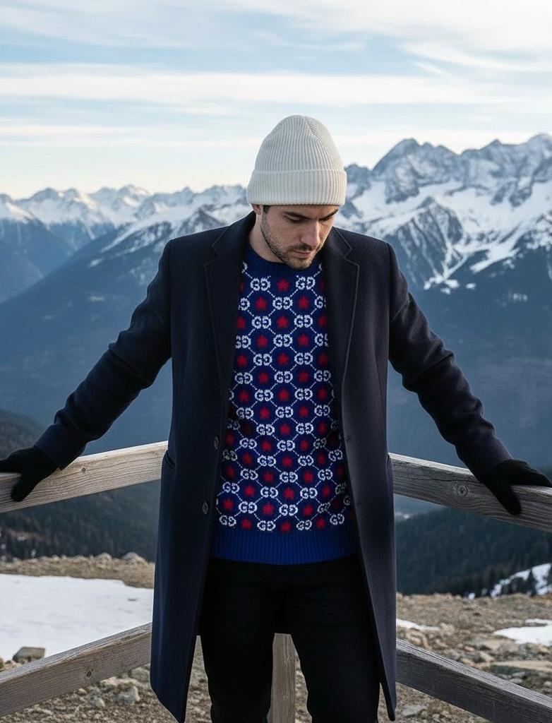 GUCCI Мужской свитшот из шерсти GUCCI Мужской свитшот из шерсти