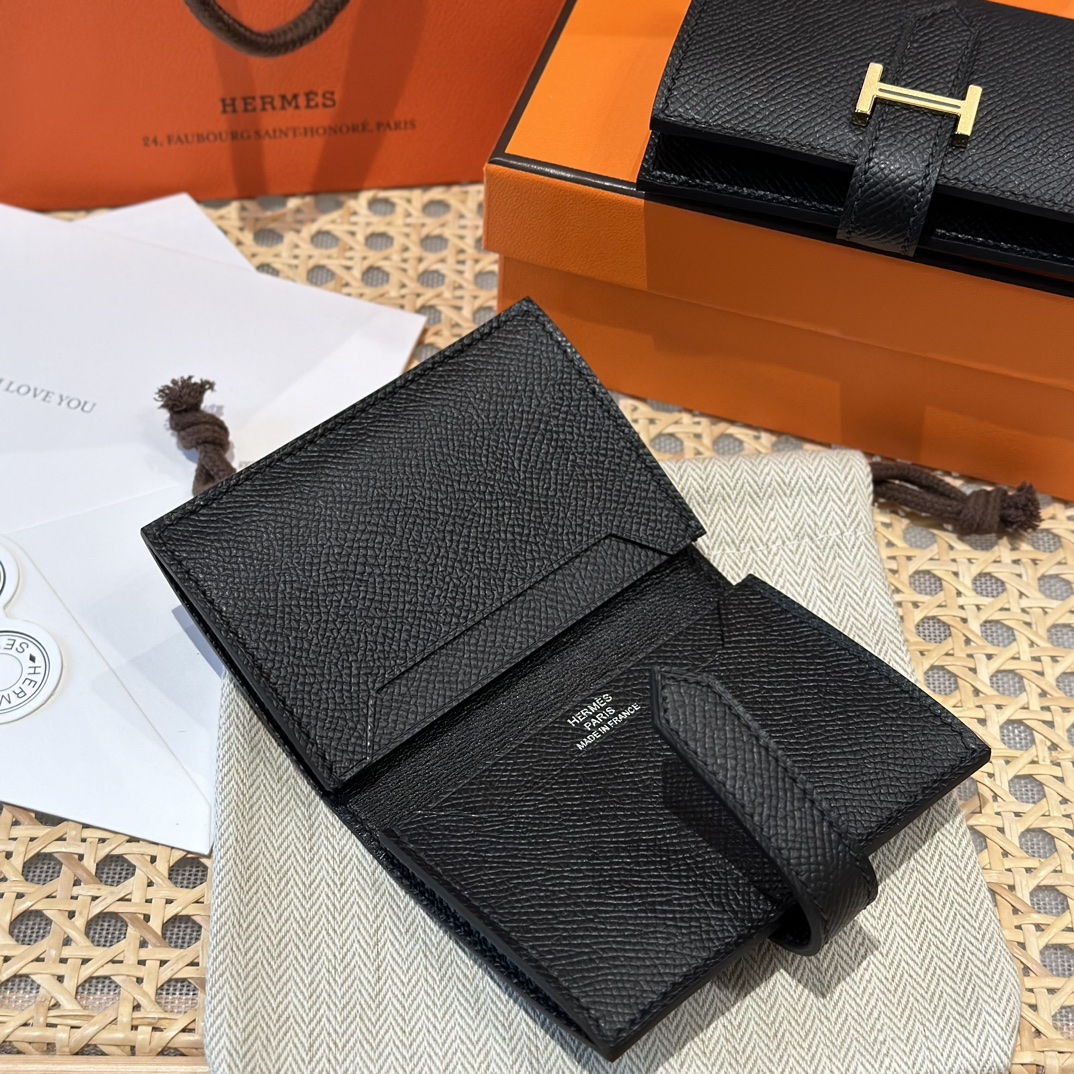 HERMES Кошелёк Bearn 10 см 89/Noir Epsom HERMES Кошелёк Bearn 10 см 89/Noir Epsom