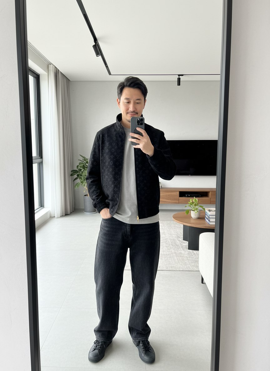 LOUIS VUITTON Мужская кожаная куртка LOUIS VUITTON Мужская кожаная куртка