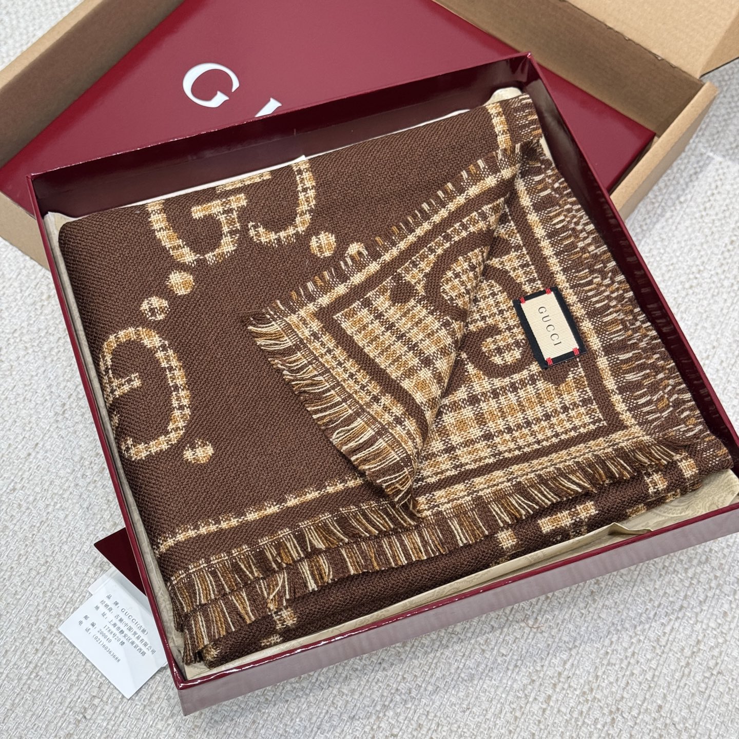 GUCCI Женский шерстяной шарф 