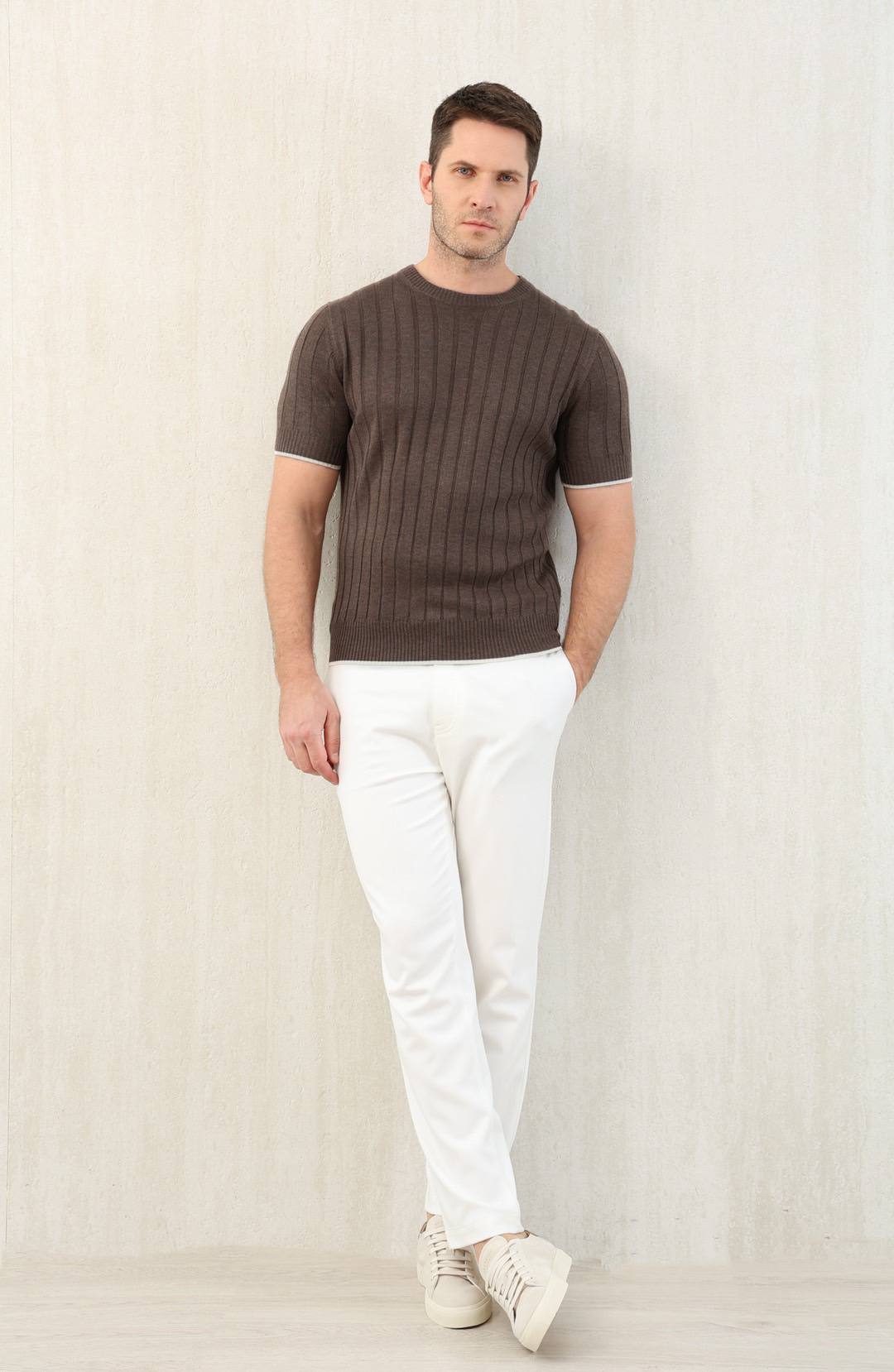 BRUNELLO CUCINELLI Мужская футболка из кашемира BRUNELLO CUCINELLI Мужская футболка из кашемира