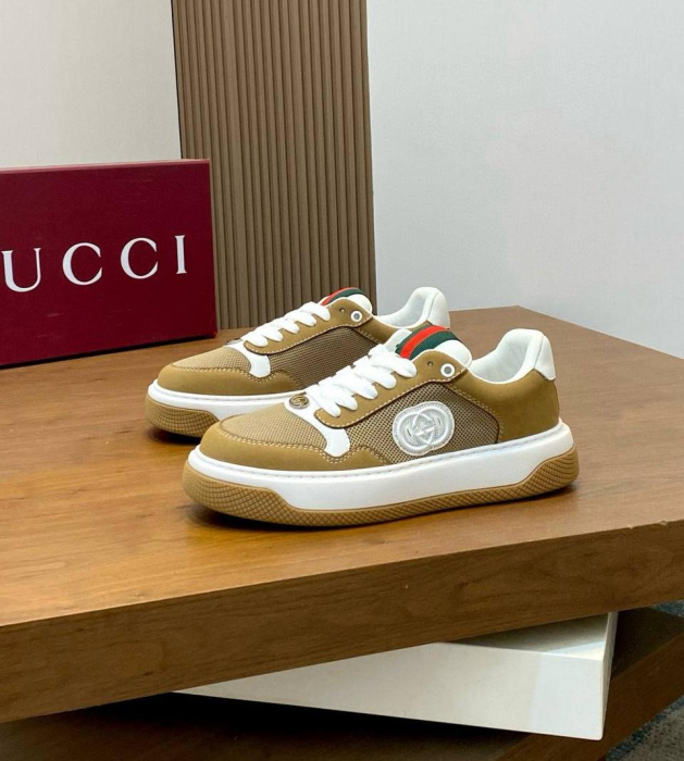 GUCCI Мужские кроссовки телячья кожа