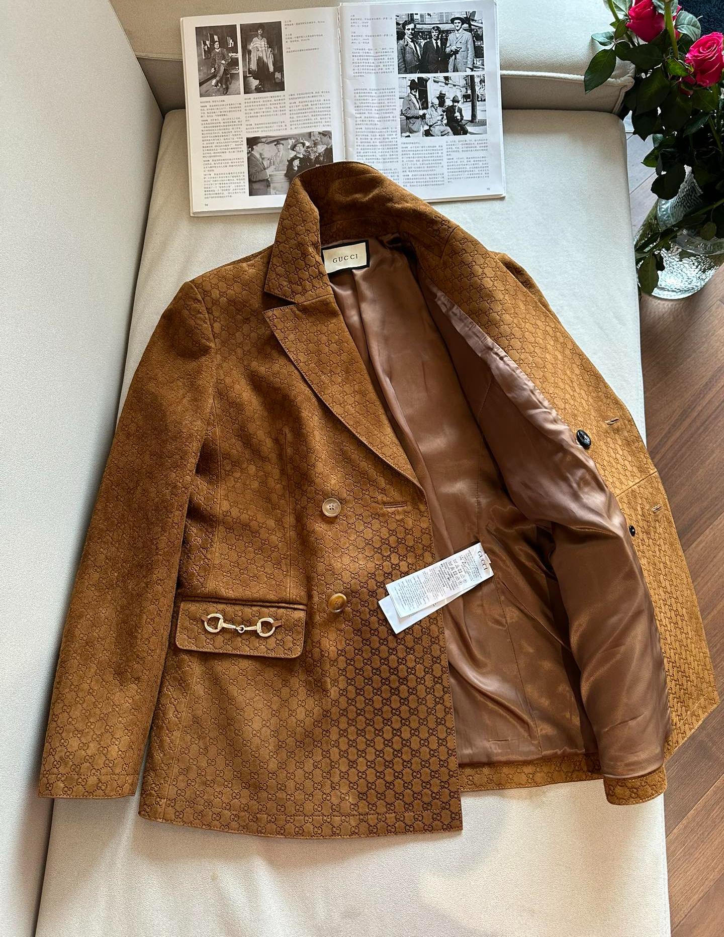 GUCCI Женский жакет из замши GUCCI Женский жакет из замши