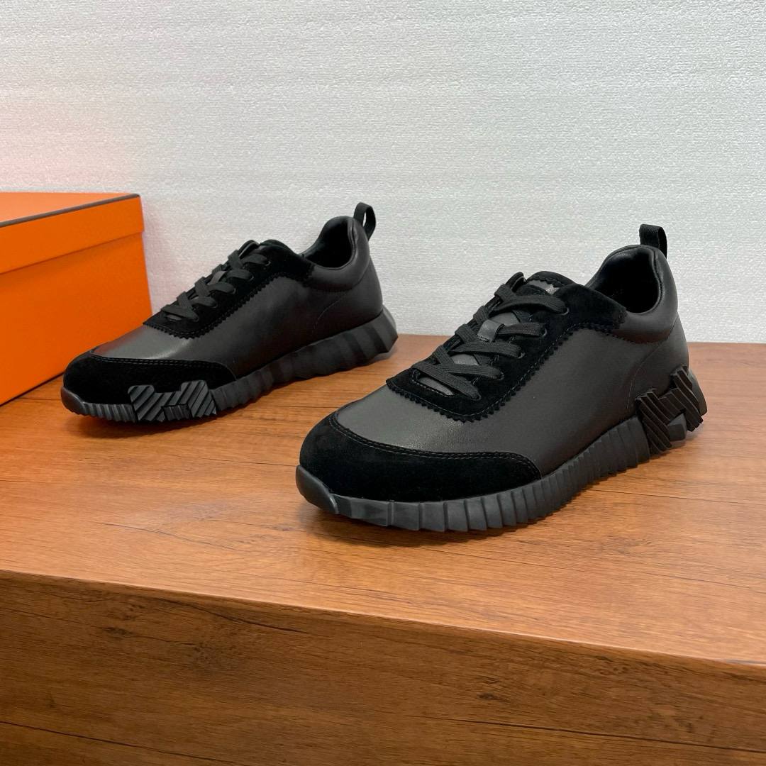 HERMES Мужские кроссовки из натуральной телячьей кожи