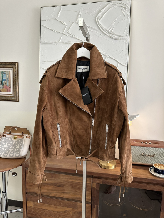 SAINT LAURENT Женская куртка из замши