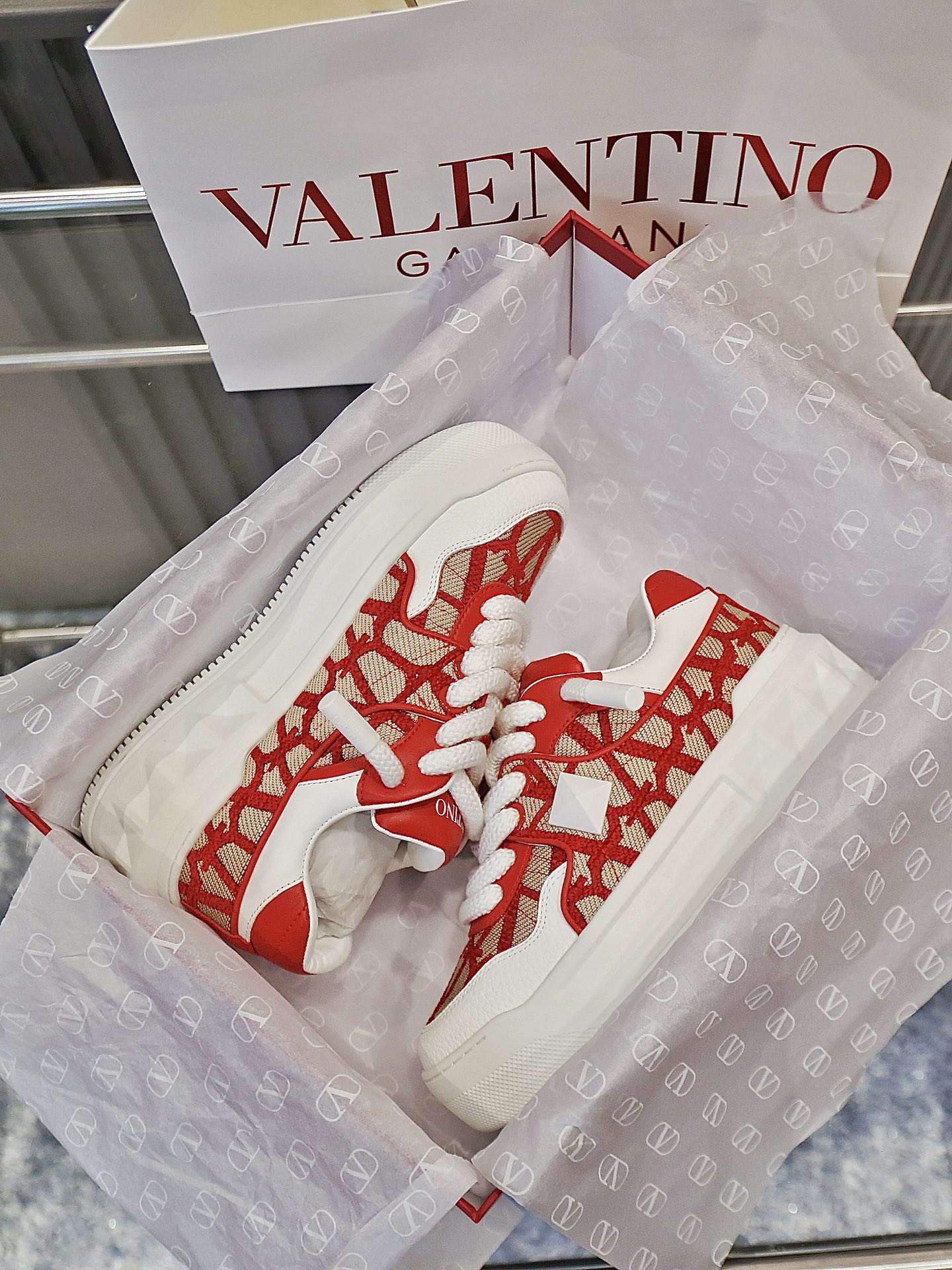 VALENTINO Кроссовки One Stud XL комбинированные
