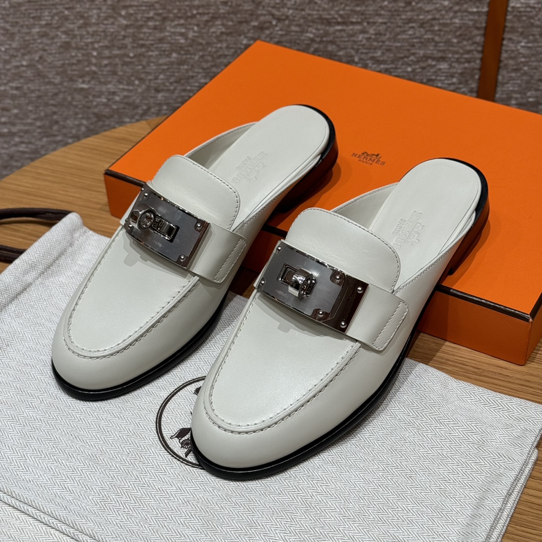 HERMES Женские мюли Lota телячья кожа HERMES Женские мюли Lota телячья кожа