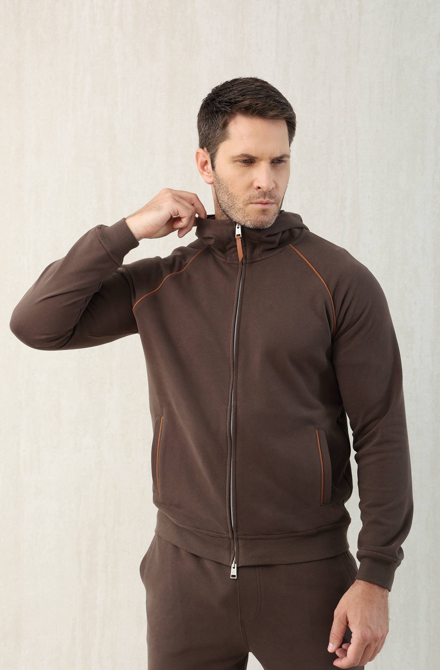 BRUNELLO CUCINELLI Мужской костюм с капюшоном 