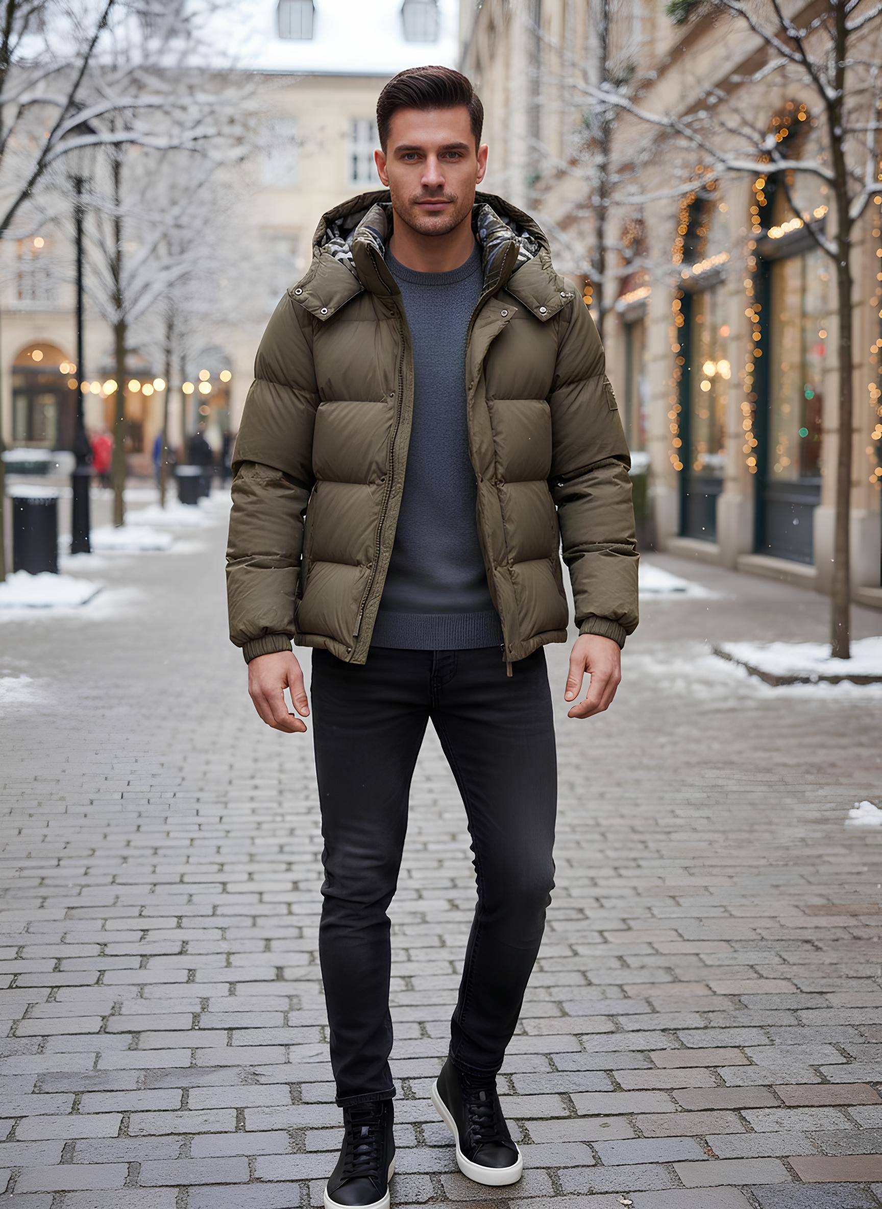 BURBERRY Мужской пуховик с пуховым наполнителем 