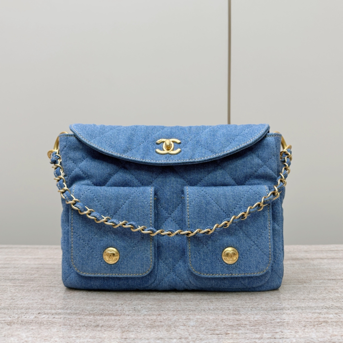 CHANEL Женская Cумка Hobo 25P Maxi деним