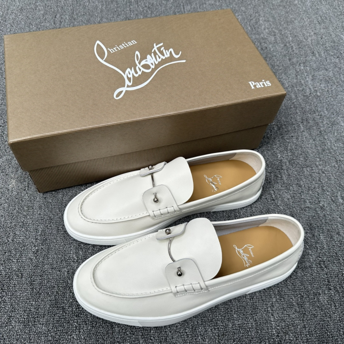 CHRISTIAN LOUBOUTIN Мужские мокасины коровья кожа