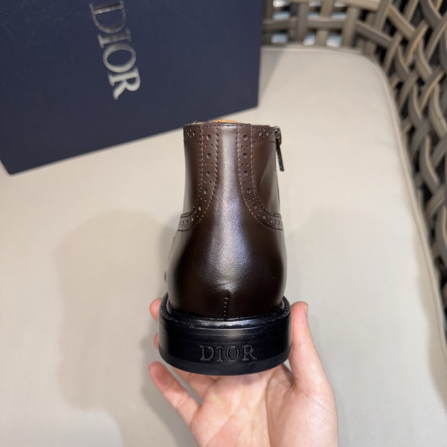 CHRISTIAN DIOR Мужские ботинки из телячьей кожи