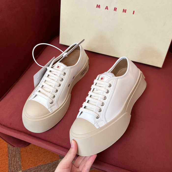 MARNI Женские кроссовки Pablo на шнуровке из кожи наппа